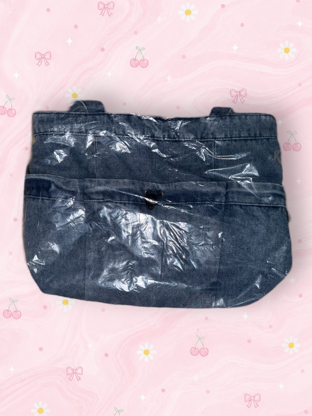 Casual Denim Tote Bag in Blue